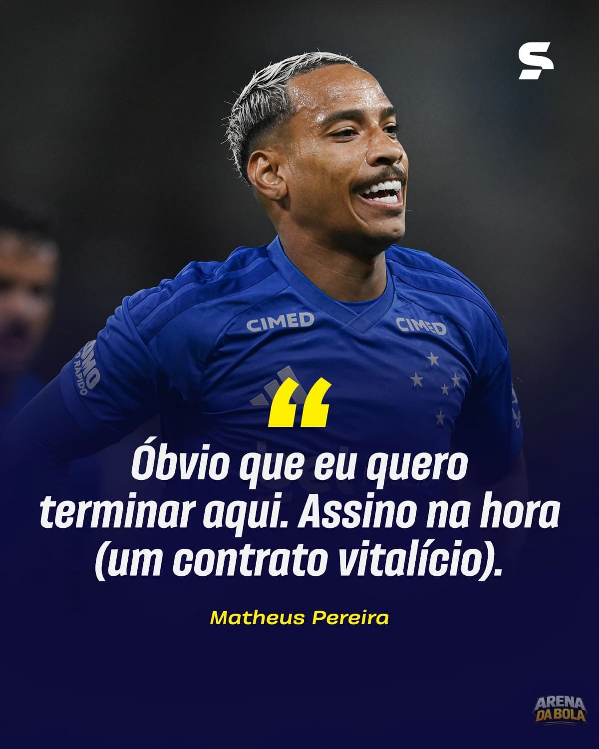 Matheus Pereira sonha em encerrar carreira no Cruzeiro