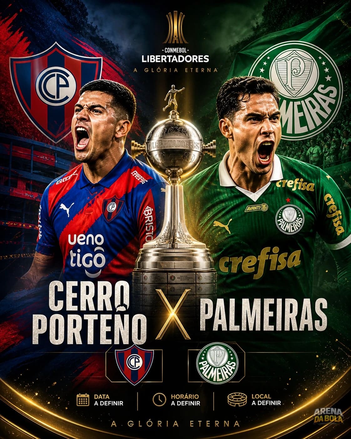 É DIA DE LIBERTADORES! Cerro Porteño x Palmeiras ao vivo na TV Arena