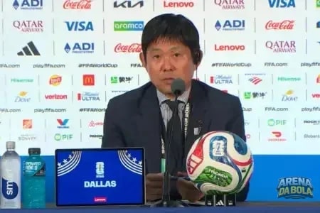 Hajime Moriyasu, técnico do Japão, diz que jogo contra o Brasil é 50% a 50% na Copa 2026