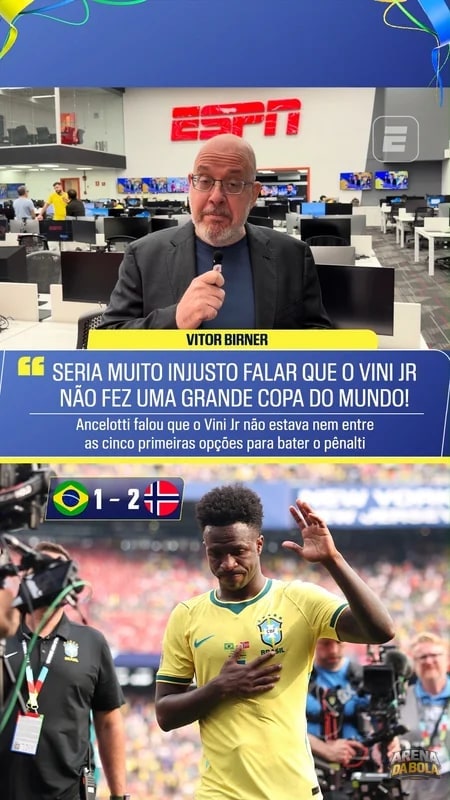 Vini Jr. deveria ter cobrado o pênalti? Análise de Vitor Birner sobre a derrota do Brasil da Copa 2026