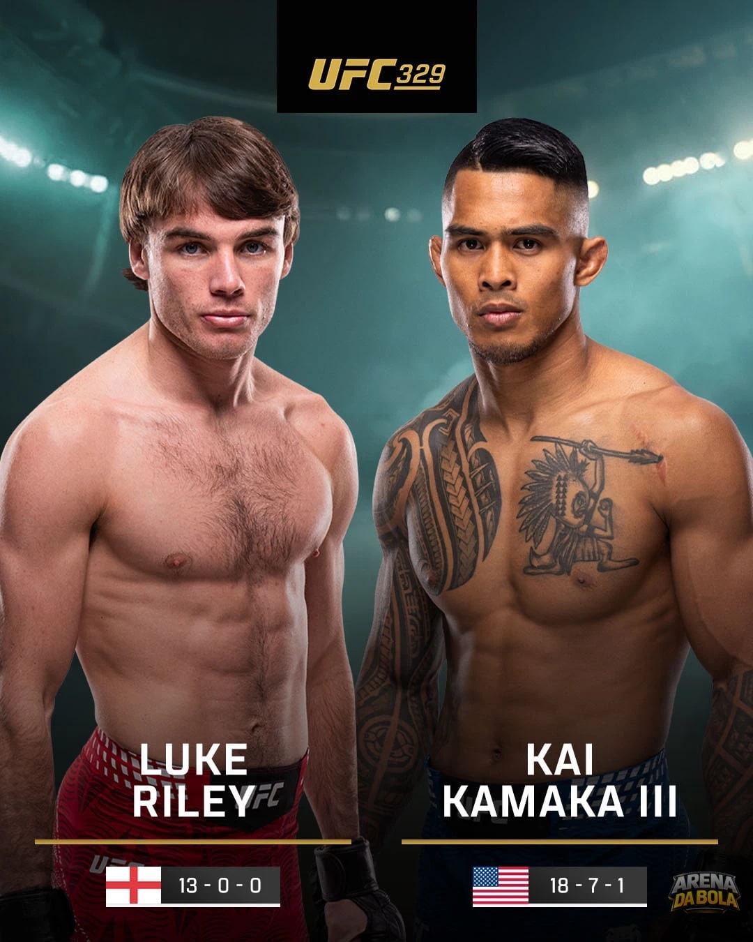 Luke Riley enfrenta Kai Kamaka no UFC 329