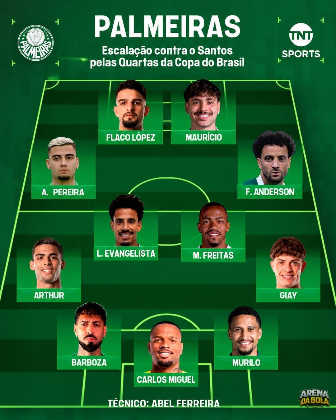Palmeiras muda time contra o Santos de olho na vaga na semifinal