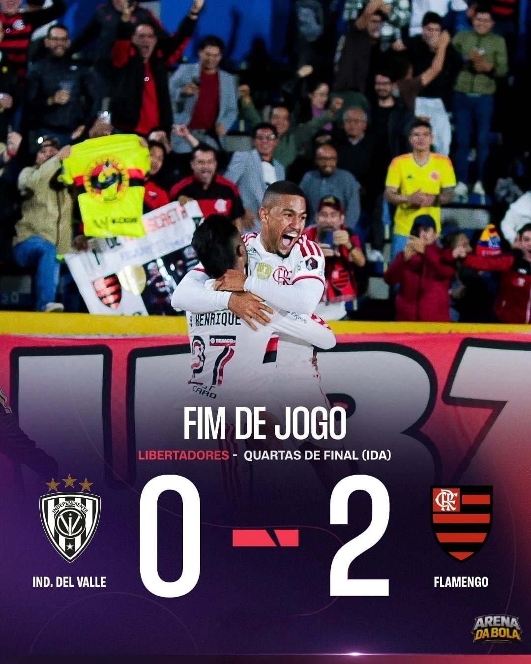 Flamengo vence na altitude e abre vantagem na Libertadores