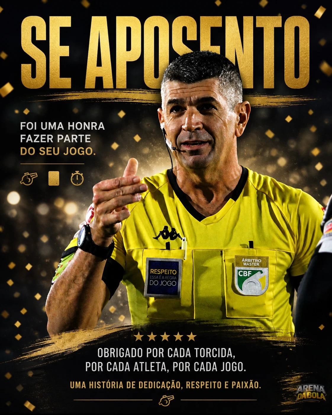 FIM DE UMA ERA! Marcelo de Lima Henrique se aposenta após 32 anos de arbitragem
