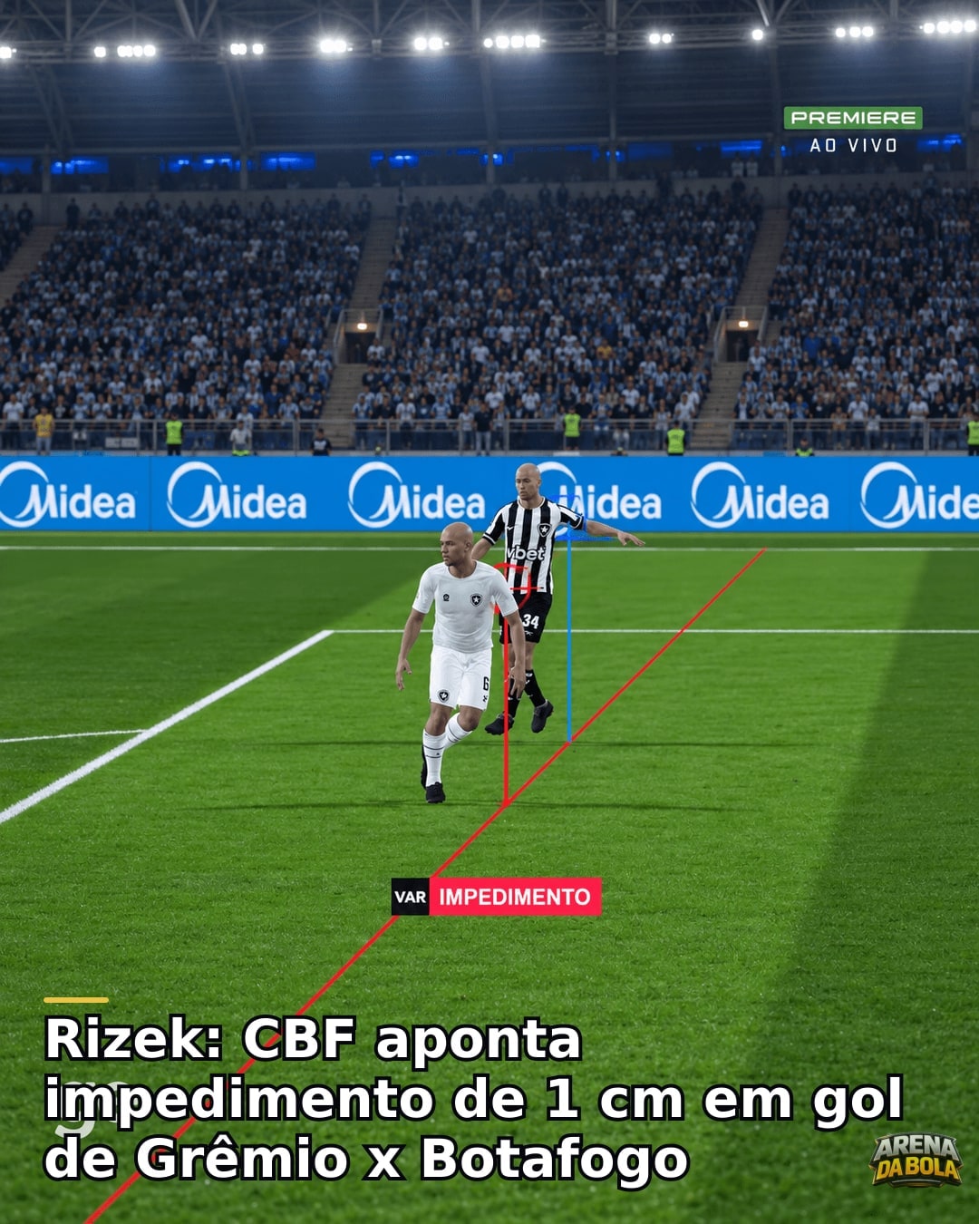 Rizek: CBF aponta impedimento de 1 cm em gol de Grêmio x Botafogo | Brasileirão 2026
