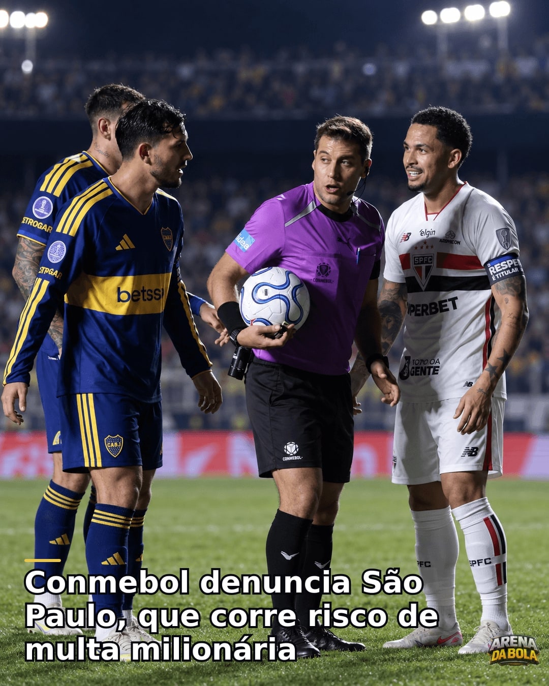 Conmebol denuncia São Paulo após queda para o Boca; multa pode chegar a R$ 1 milhão