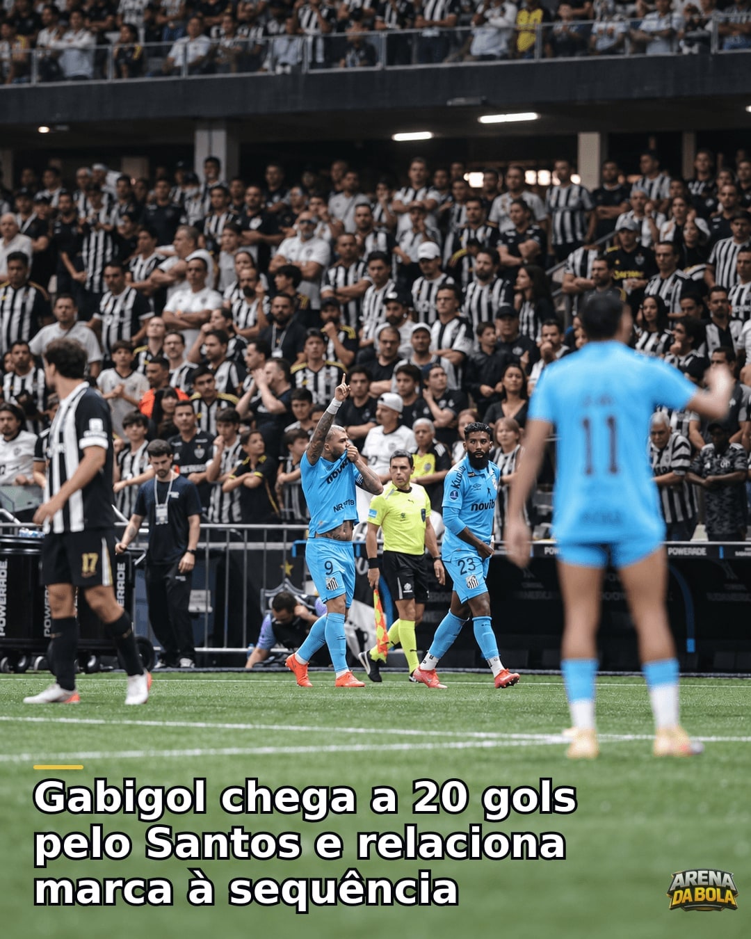 Gabigol chega a 20 gols pelo Santos e relaciona marca à sequência