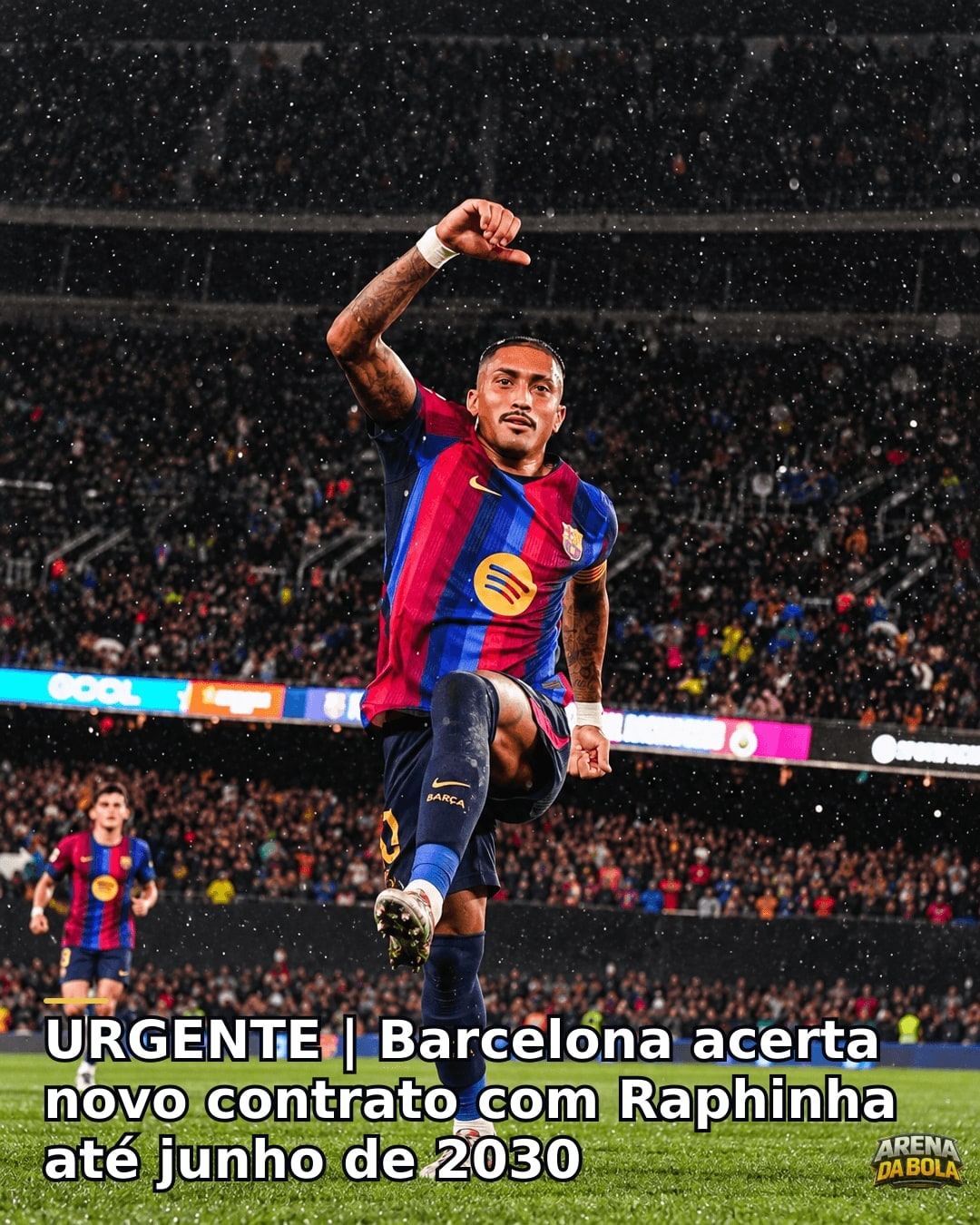 Barcelona acerta novo contrato com Raphinha até junho de 2030