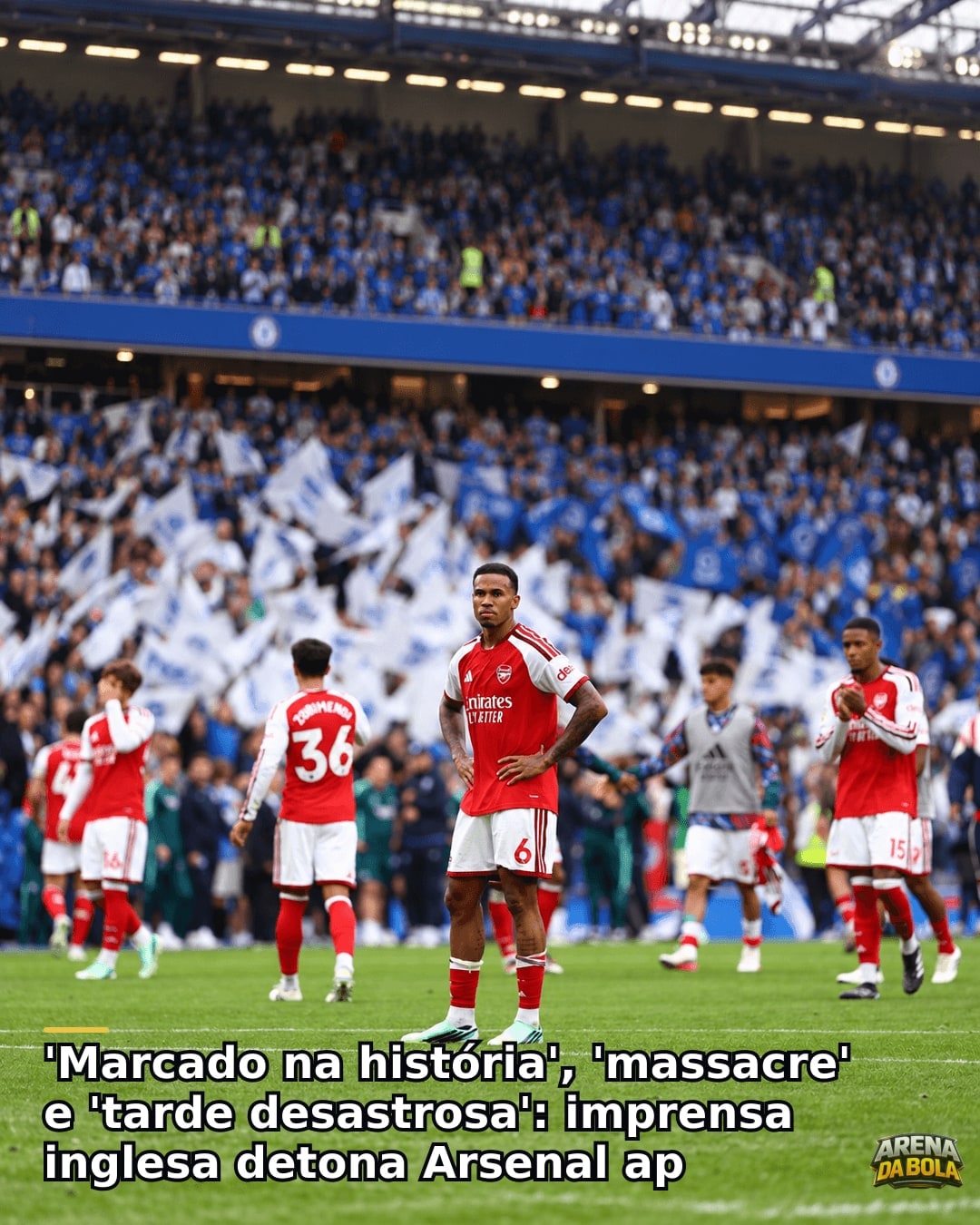 Imprensa inglesa critica Arsenal após 3 a 0 do Brighton na Premier League