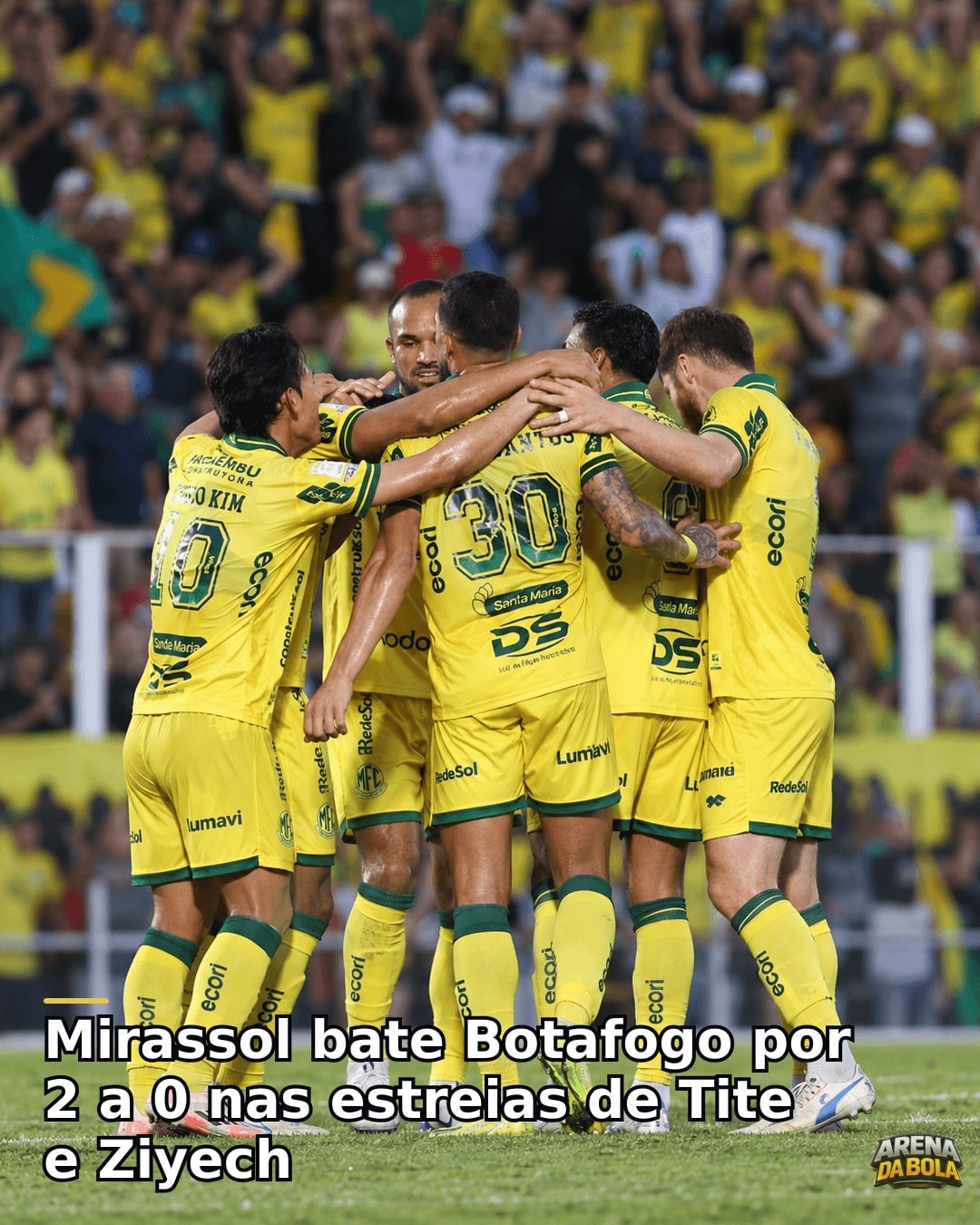 Mirassol bate Botafogo por 2 a 0 nas estreias de Tite e Ziyech