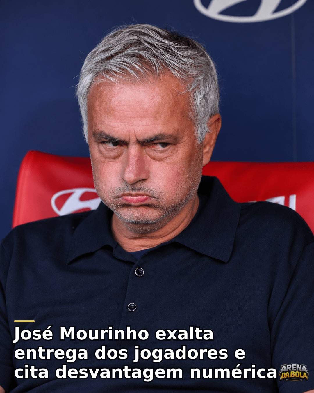 José Mourinho exalta entrega dos jogadores e cita desvantagem numérica