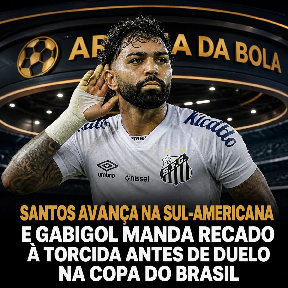 Santos avança na Sul-Americana e Gabigol manda recado à torcida antes de duelo na Copa do Brasil