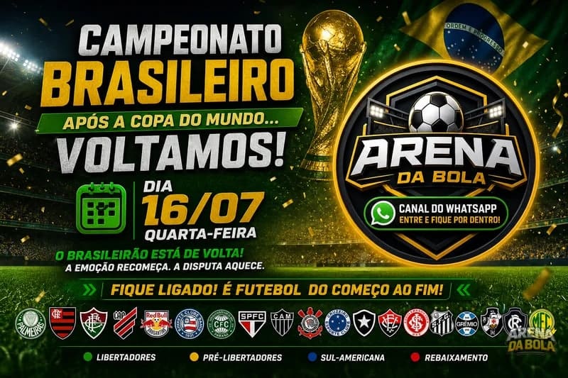 Brasileirão retorna em 14 dias após a final da Copa do Mundo