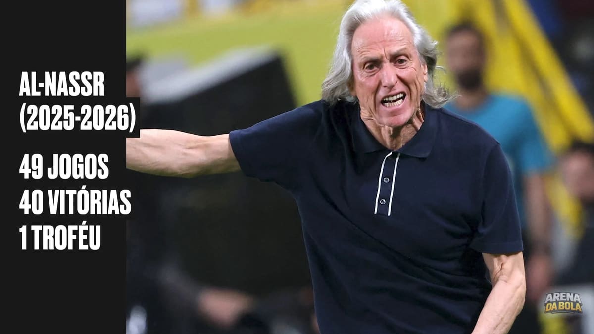 Jorge Jesus: estatísticas impressionantes de seus últimos cinco clubes | Amistoso