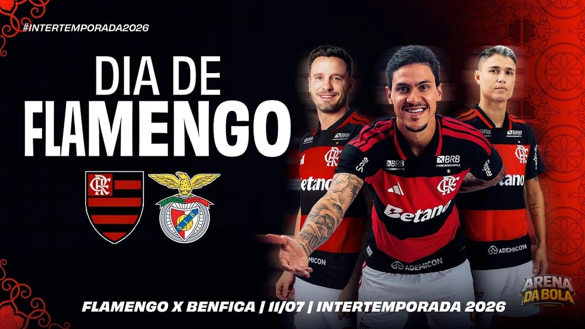 Flamengo enfrenta o Benfica em amistoso que vale troféu