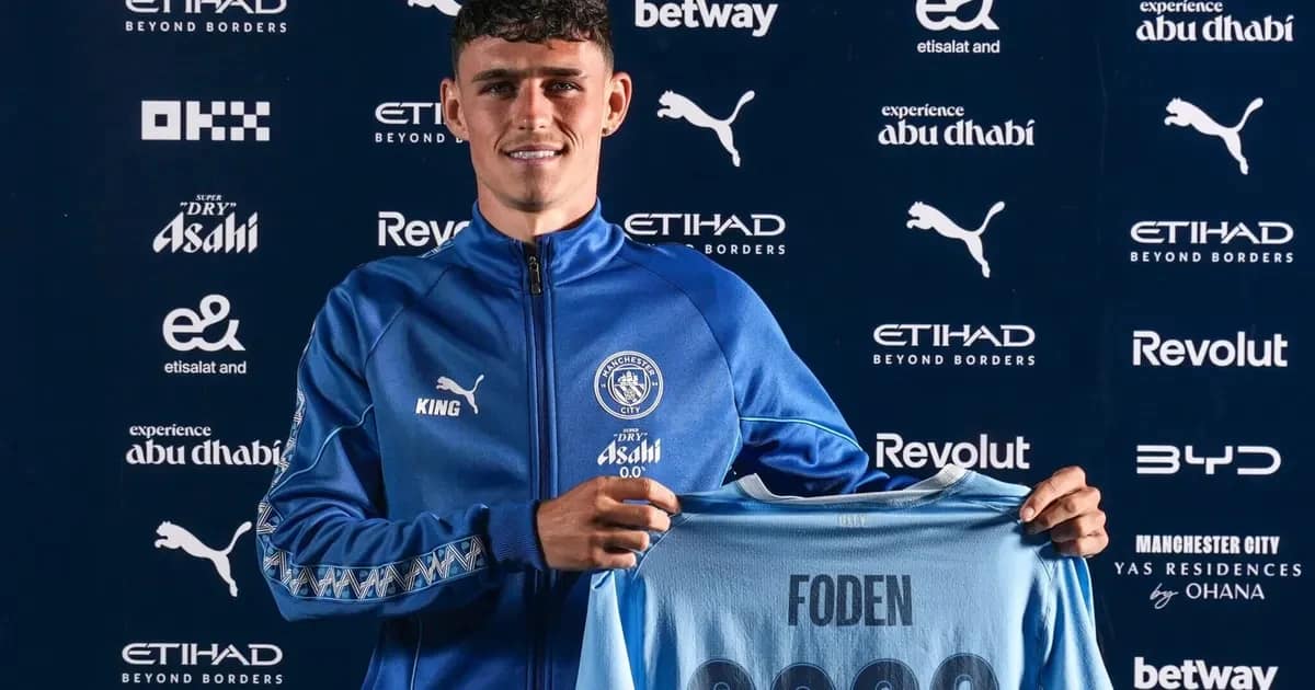 Manchester City renova contrato de Phil Foden até 2030