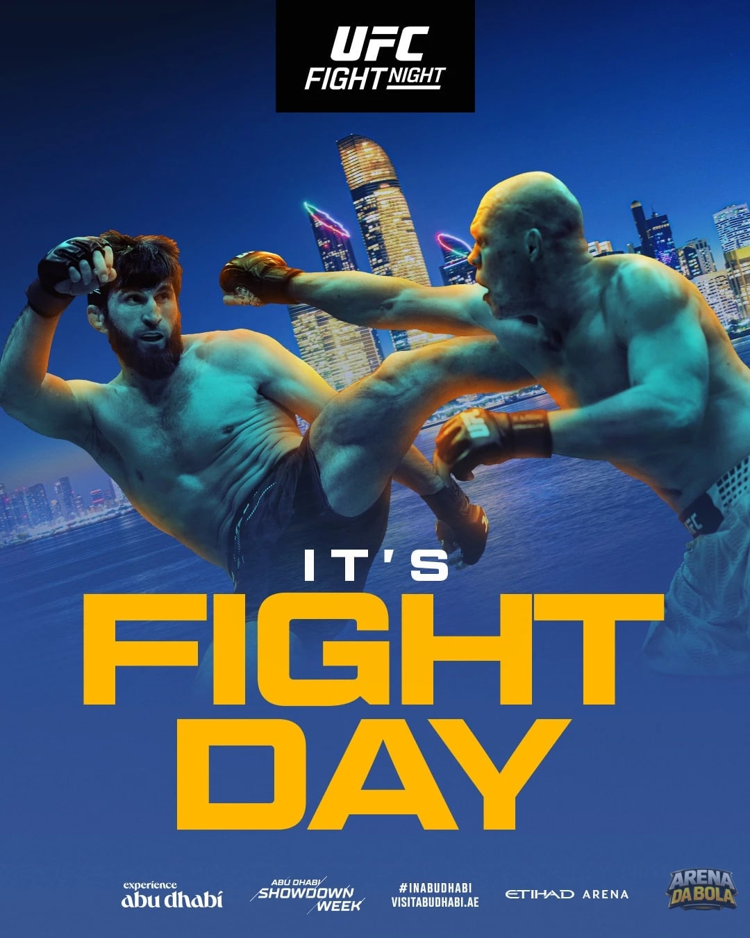 É dia de luta! UFC Abu Dhabi promete grandes emoções neste sábado