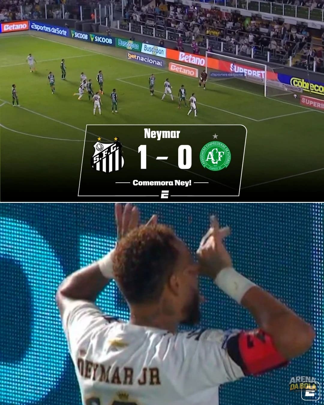 Santos avança na competição com gol de Neymar