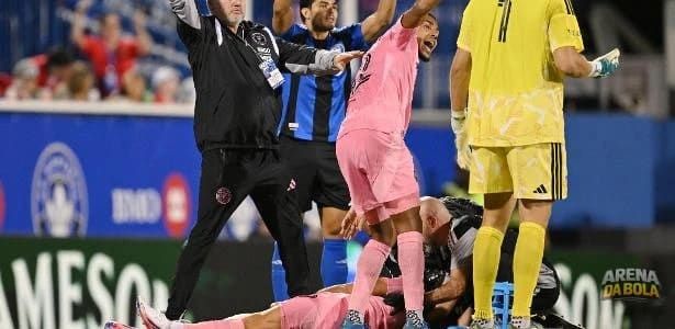 Choque de cabeça preocupa após jogo do Inter Miami contra o Montréal Impact