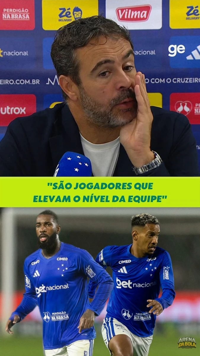 Artur Jorge ressalta importância de Gerson e Matheus Pereira no Cruzeiro