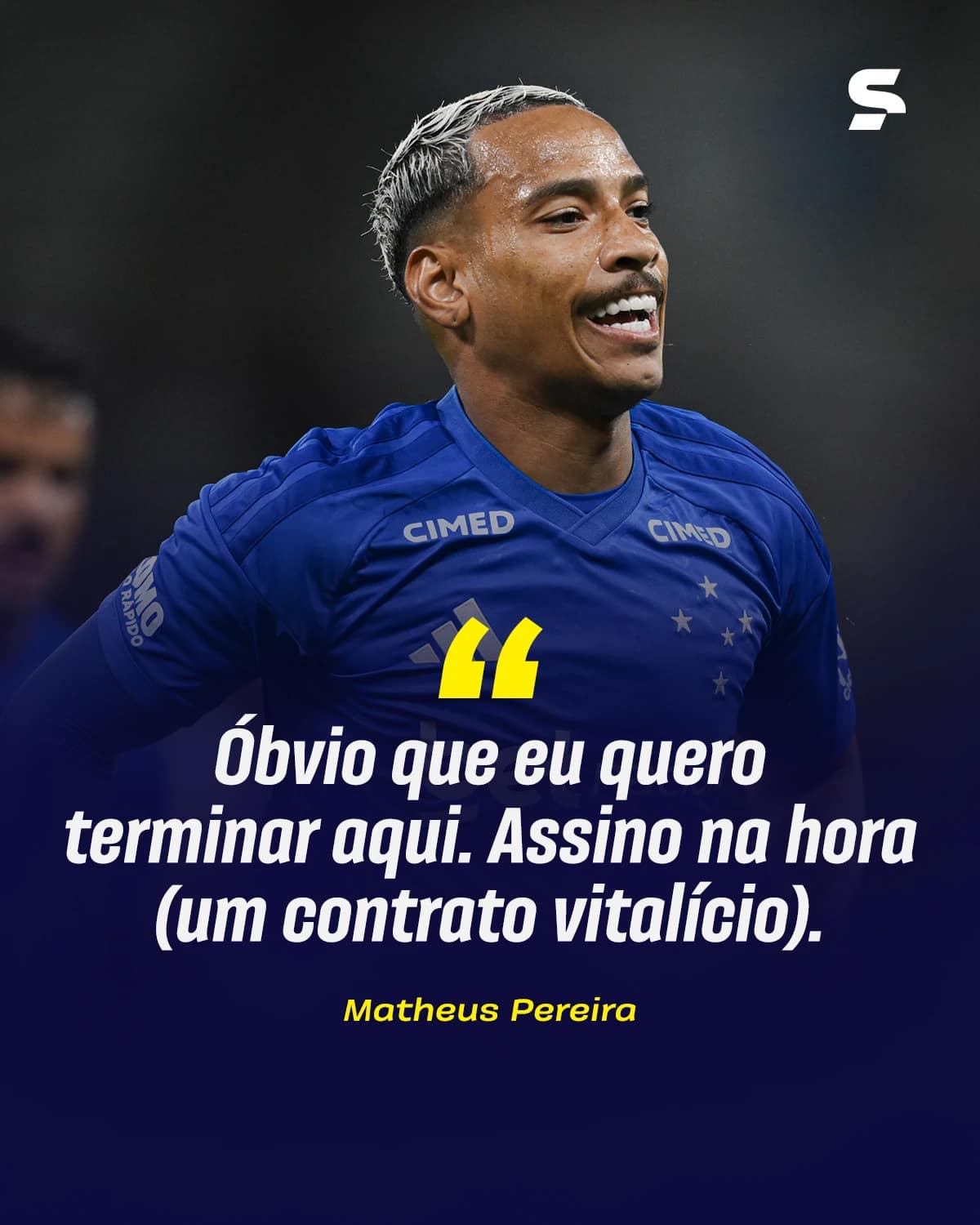 Matheus Pereira sonha em encerrar carreira no Cruzeiro