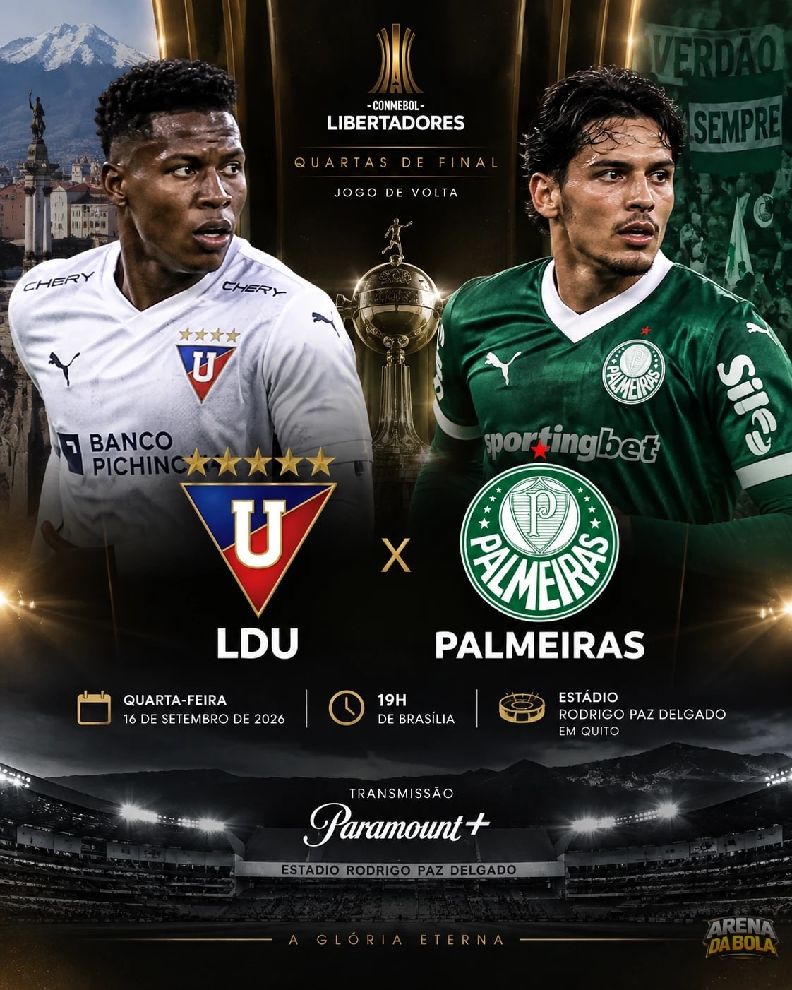 🏆 LDU x Palmeiras: Verdão defende vantagem mínima em Quito por vaga na semifinal da Libertadores