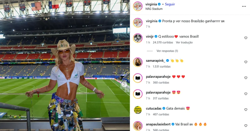 Vini Jr elogia look de Virginia após vitória do 🇧🇷 Brasil sobre o 🇯🇵 Japão na Copa