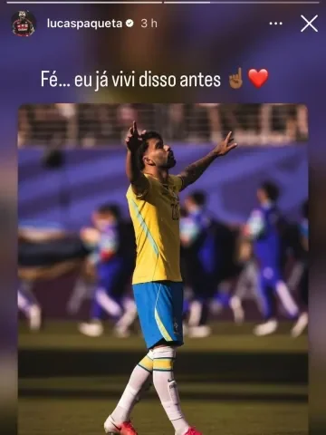 Lucas Paquetá se pronuncia após lesão: 'Fé... eu já vivi disso antes'